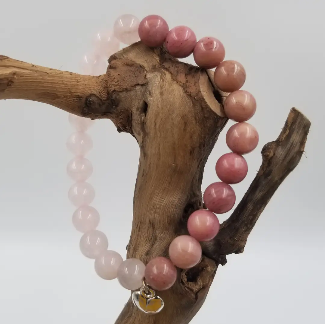 Rose Quartz & Strawberry Quartz Bracelet